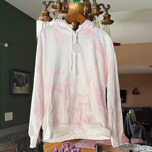 NIA Pink Tie-Dye Hoodie-100% cotton